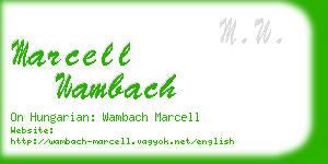 marcell wambach business card